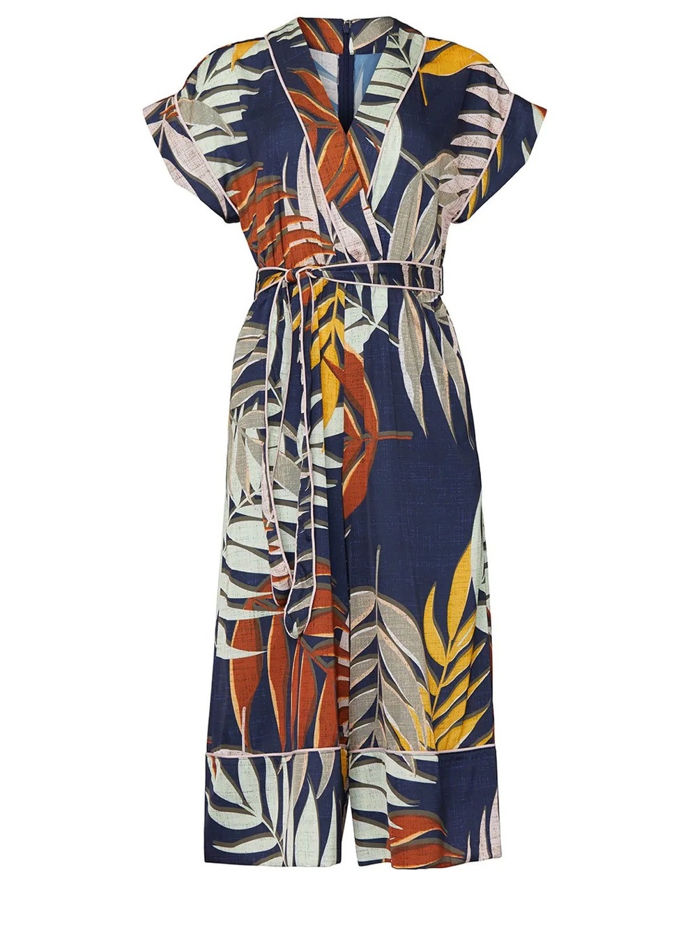 Hutch Women’s Navy Tropical Print Jumpsuit